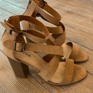 Scrappy sandals. Super cute with a sexy 4” heel. Dress up or down with these.